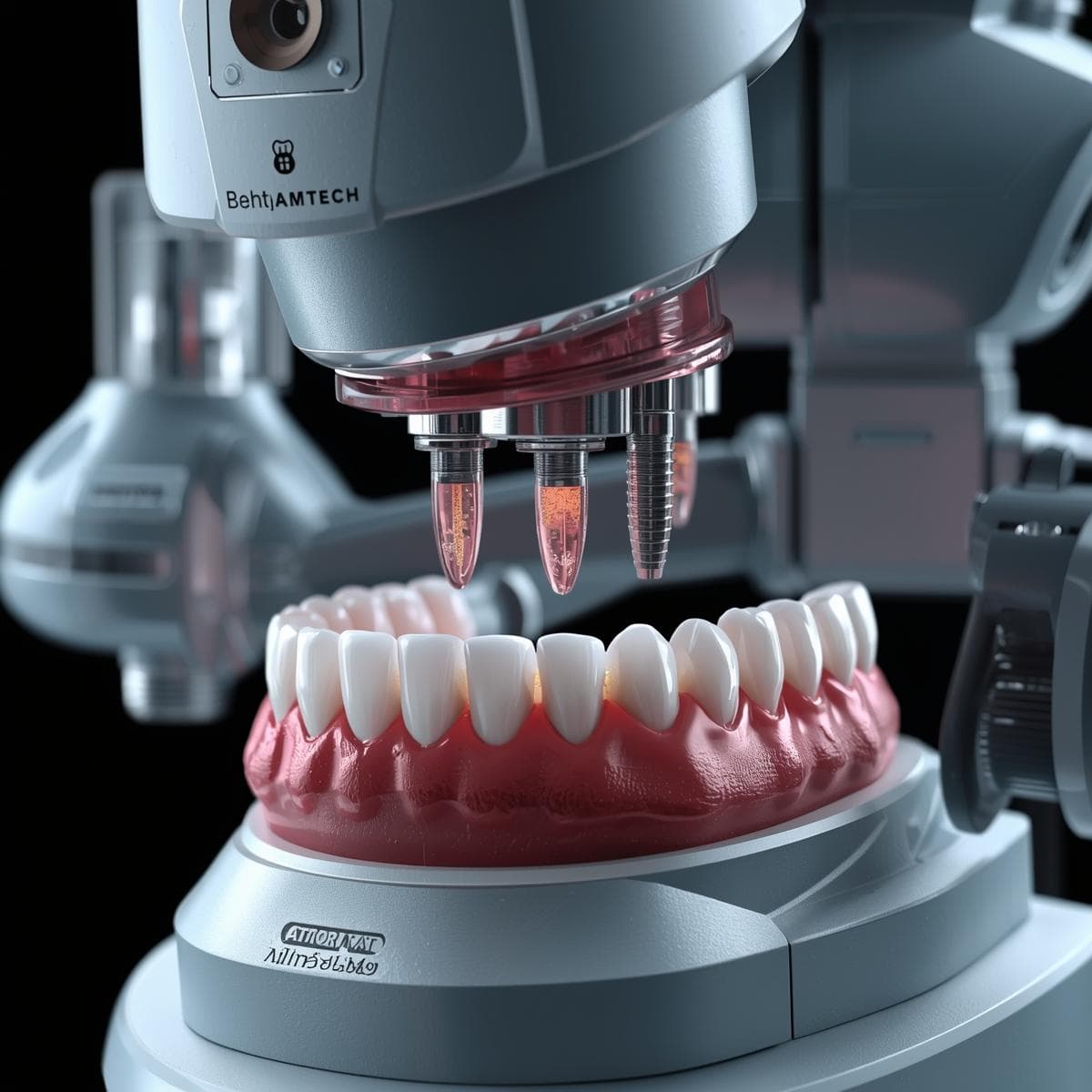 Diş modeliyle 3D dental görüntüleme ekipmanı